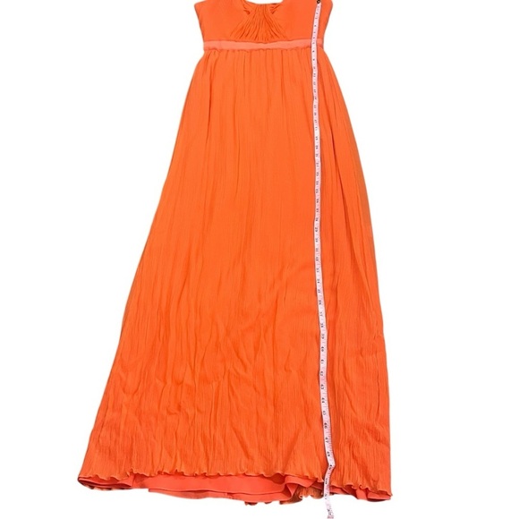 BCBGMaxazria Amber Melon Strapless Chiffon Maxi Dress sz 6 - Picture 10 of 15